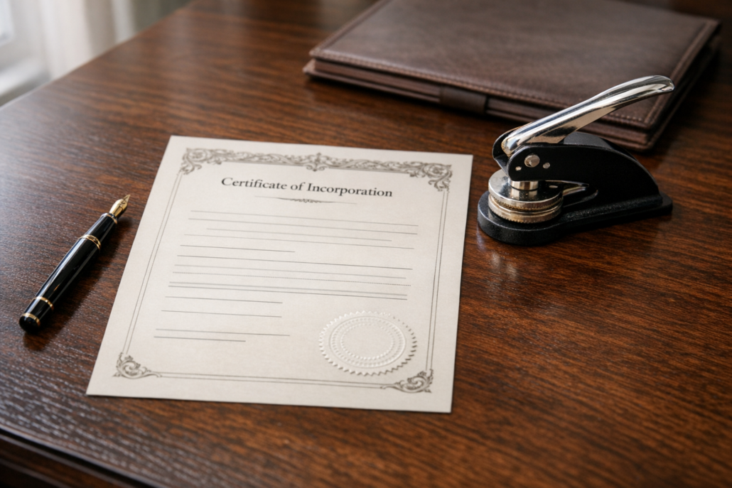 Certificate of Incorporation prepared for Apostille legalisation by the Supreme Court of Seychelles